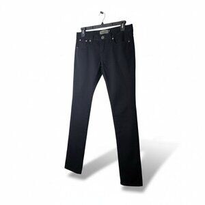 Frankie B. Low Rise Black Jeans Womens Slim Fit Cotton/Spandex 26 Waist 33" Inse